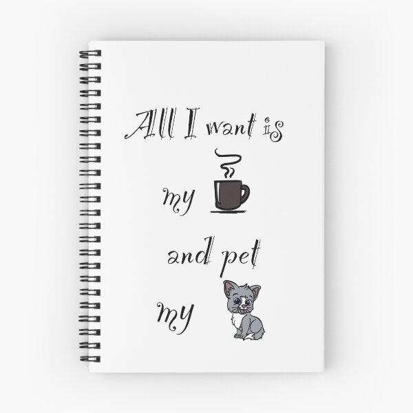 Aperçu de l'œuvre Tout ce que je veux, c'est mon café et caresser mon chat créée et vendue par RTMTSHIRTS.