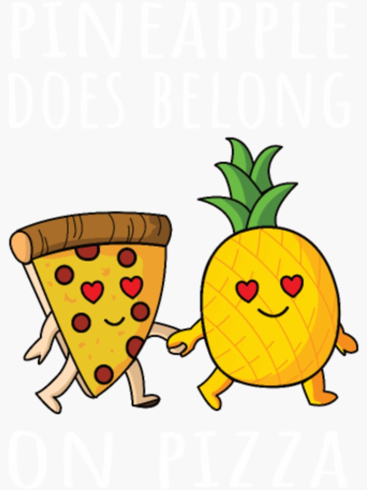 "Pizza Hawaii Pineapple Pizza Food" Sticker for Sale by retrorockita