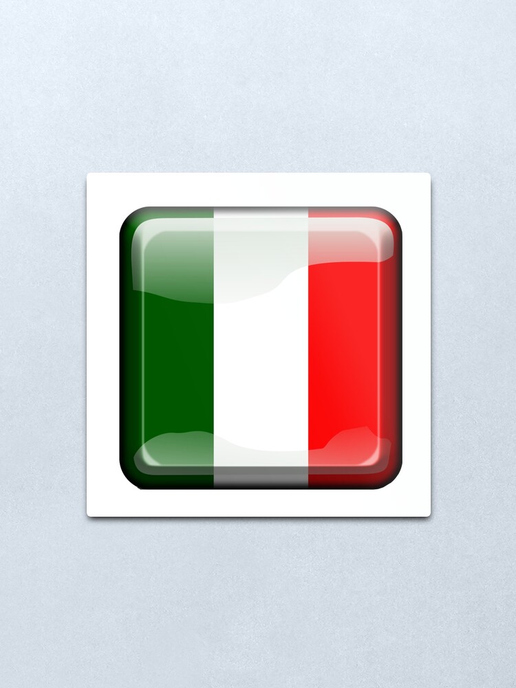 Italien Italienisch Italienische Flagge Abzeichen Knopf Flagge Von Italien Bandiera D Italia Schlicht Und Einfach Metallbild Von Tomsredbubble Redbubble