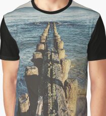 Tranquil Beach Scene Graphic T-Shirt