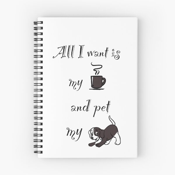 Aperçu de l'œuvre Tout ce que je veux, c'est du café et un chien créée et vendue par RTMTSHIRTS.