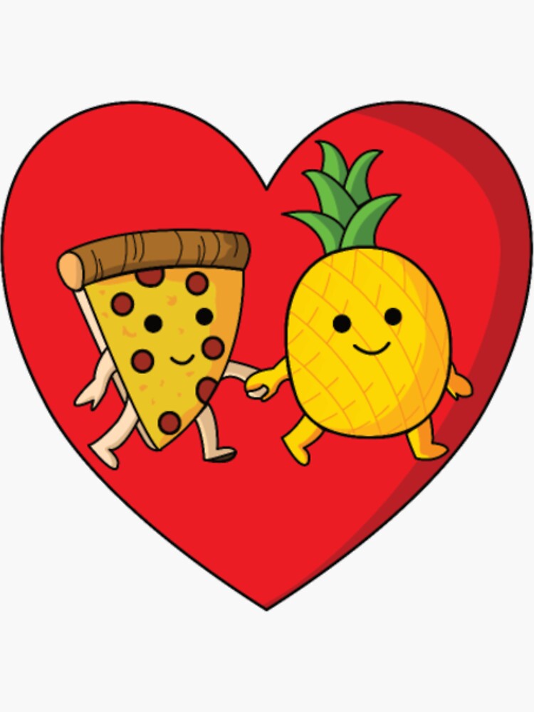"Pizza Hawaii Pineapple Pizza Food" Sticker for Sale by retrorockita