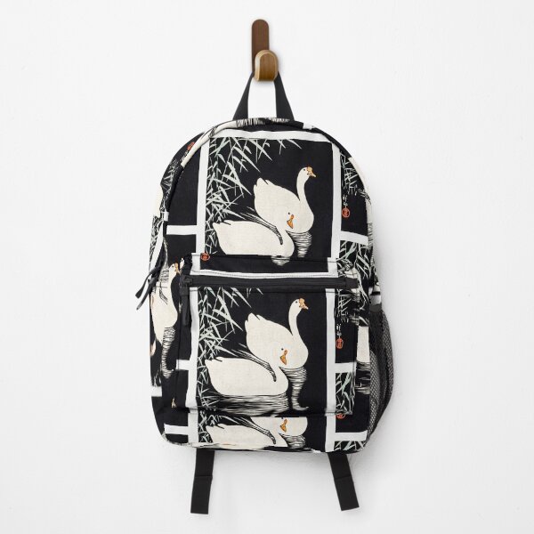 Item preview, White Chinese Geese Swimming by Reeds by (1928) Ohara Koson. designed and sold by TeeARTHY.