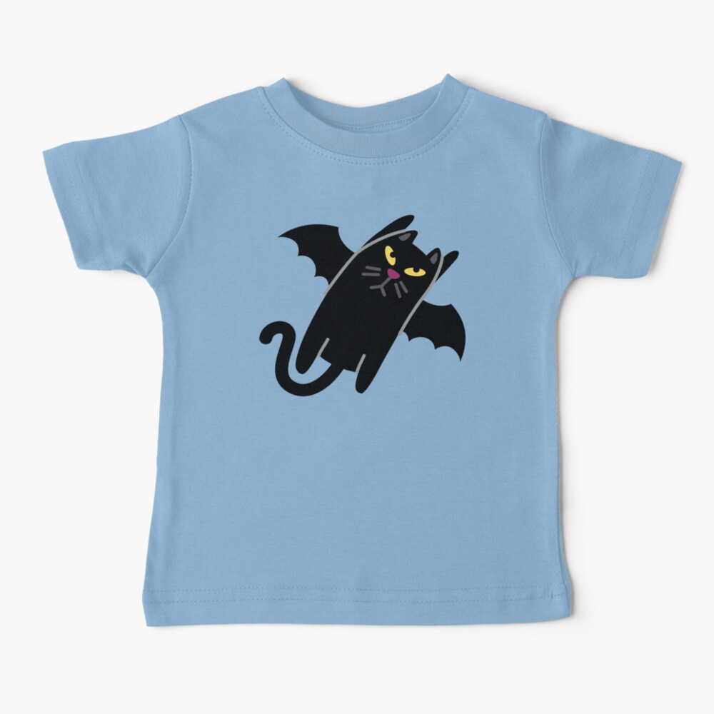 Cute Halloween Bat Cat for Babies and Kids! Baby T-Shirt