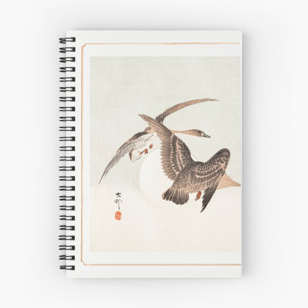 Item preview, Geese and Full Moon by Ohara Koson designed and sold by TeeARTHY.