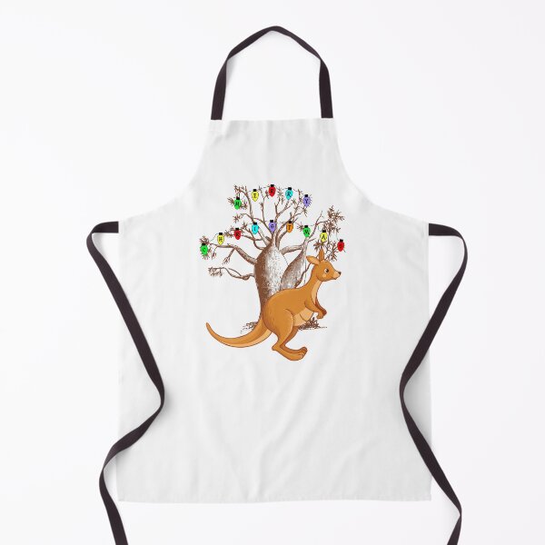 Item preview, Cute Joey Kangaroo And Australian Boab Tree With Christmas Lights Spelling Merry Christmas designed and sold by Oaks Creations.
