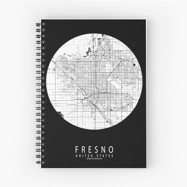 Item preview, Fresno City Map of California, USA - Full Moon designed and sold by deMAP.