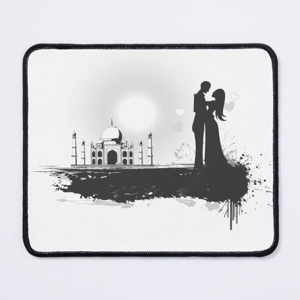 Item preview, Couple Love Feel Art Tajmahal sunrise designed and sold by Tshirtstory.