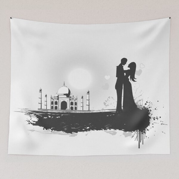 Item preview, Couple Love Feel Art Tajmahal sunrise  designed and sold by Tshirtstory.