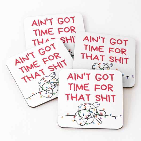 Item preview, Christmas Humor. Rude, Offensive, Inappropriate Christmas Card. Ain't Got Time For That Shit designed and sold by That Cheeky Tee.