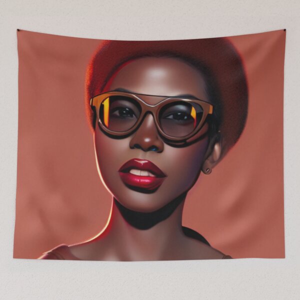 Item preview, Brown Glowing Woman With Burnt Orange Background designed and sold by Sapphire597.