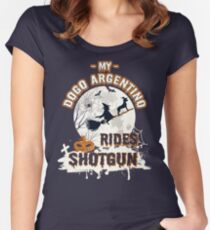 Dogo Argentino Halloween Shirt Women's Fitted Scoop T-Shirt