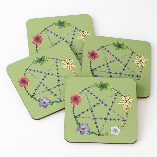 Item preview, Garden Witch Pentagram designed and sold by Wonderspell Studio.
