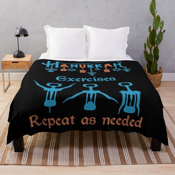 Item preview, Hanukkah Exercises Repeat as Needed - Funny Quote designed and sold by Georgy09.