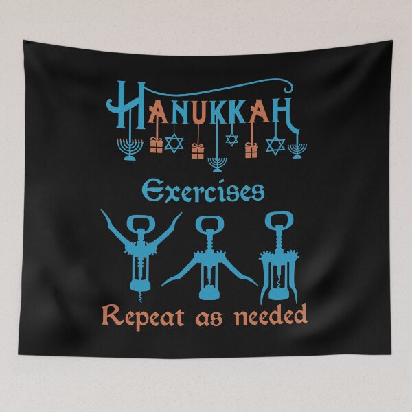 Item preview, Hanukkah Exercises Repeat as Needed - Funny Quote designed and sold by Georgy09.