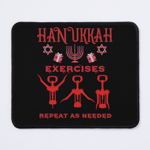 Item preview, Hanukkah Exercises Repeat as Needed - Funny Quote in Red designed and sold by Georgy09.