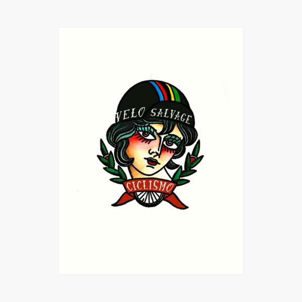 Tatuajes de Vélo Salvage Ciclismo Lámina artística