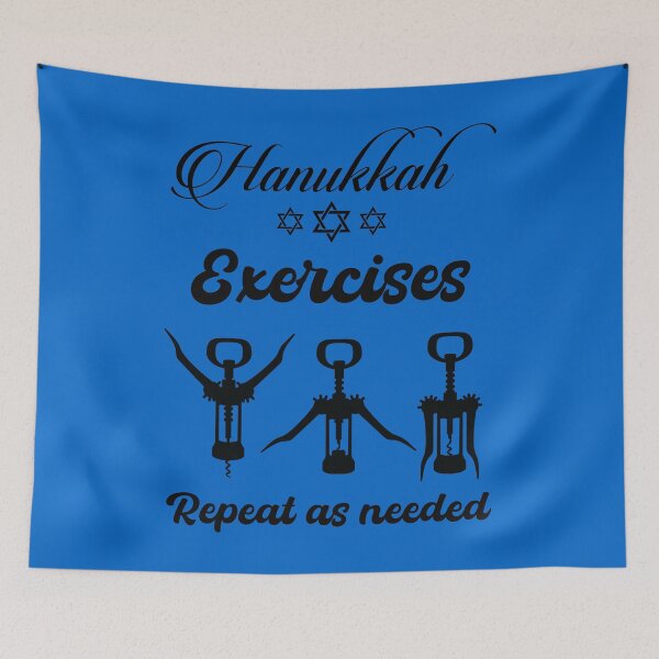 Item preview, Hanukkah Exercises Repeat as Needed - Black  designed and sold by Georgy09.
