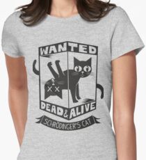 The Flash (Cisco's shirt) - Wanted Dead and Alive (Scrödinger's Cat) Women's Fitted T-Shirt