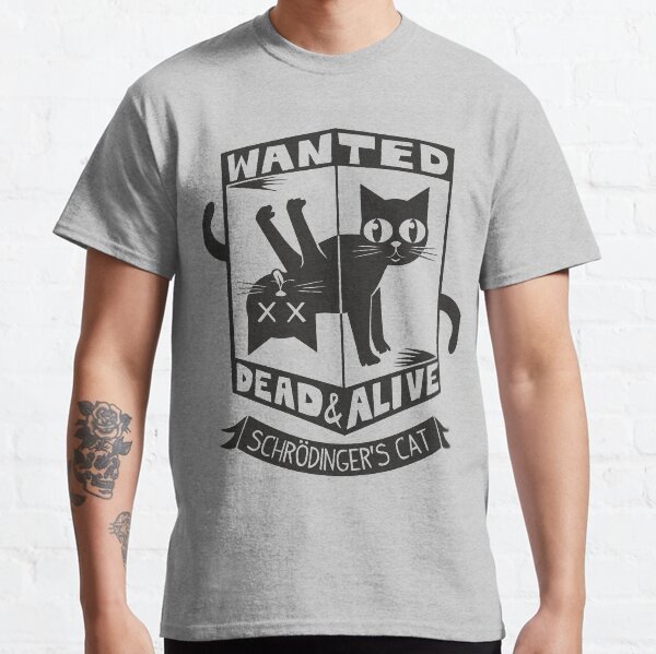 The Flash (camisa de Cisco) - Wanted Dead and Alive (Gato de Scrödinger) Camiseta clásica