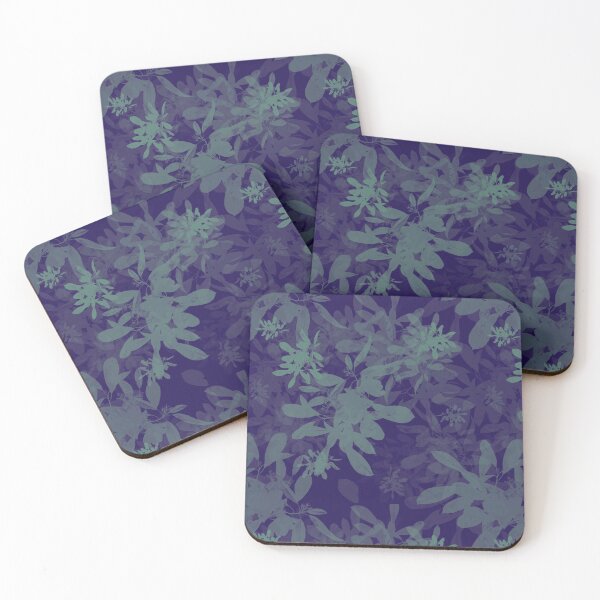 Item preview, Plant pattern in neon blue designed and sold by Yumikit.
