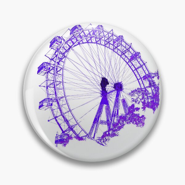 Artikelvorschau, Wiener Riesenrad im Prater, Wahrzeichen von Wien, Österreich in lila entworfen und verkauft von karlsageder.