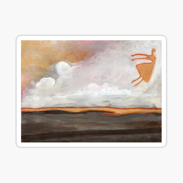 Flying Girl Makes it Through The Storm, or Learning Sticker