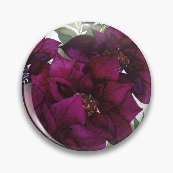 Item preview, Merry Christmas Cranberry Poinsettias designed and sold by WhimsyLetters.