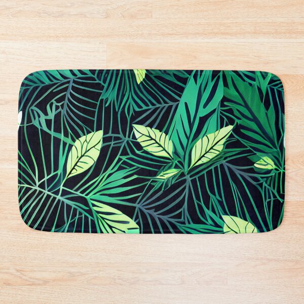 Item preview, Dark tropical green leaf patter #1 designed and sold by supeart.