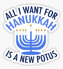 Anti Trump Hanukkah Menorah Sticker