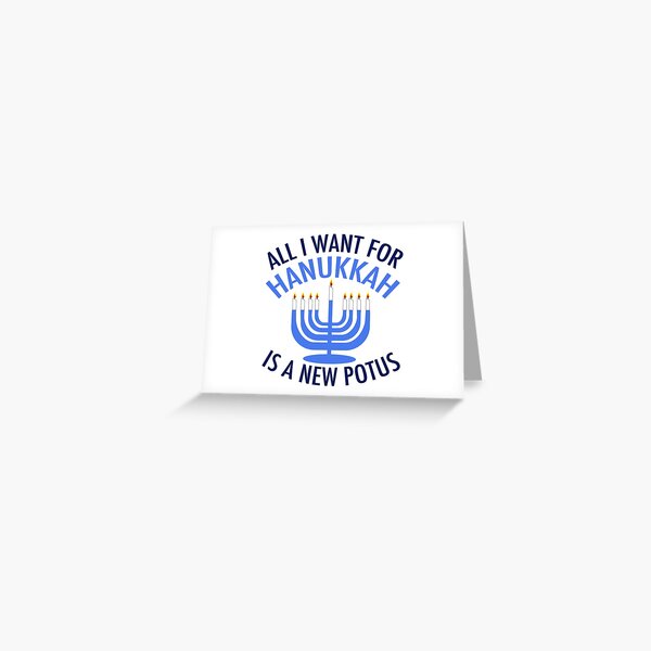 Anti Trump Hanukkah Menorah Greeting Card