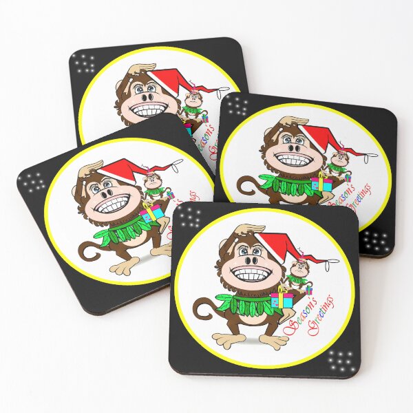 Item preview, Monkeys - Season's greetings  designed and sold by Shirley cute art .
