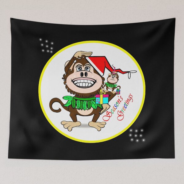Item preview, Monkeys - Season's greetings  designed and sold by Shirley cute art .