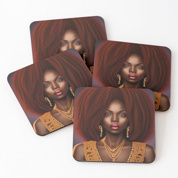 Item preview, Majestic Brown Woman With Long Red Natural Hair designed and sold by Sapphire597.
