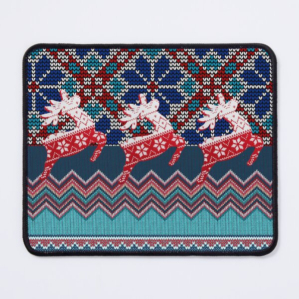 Item preview, Christmas Chronicles - Vintage Knitted Poinsettia Reindeer designed and sold by ttsayt1earth.