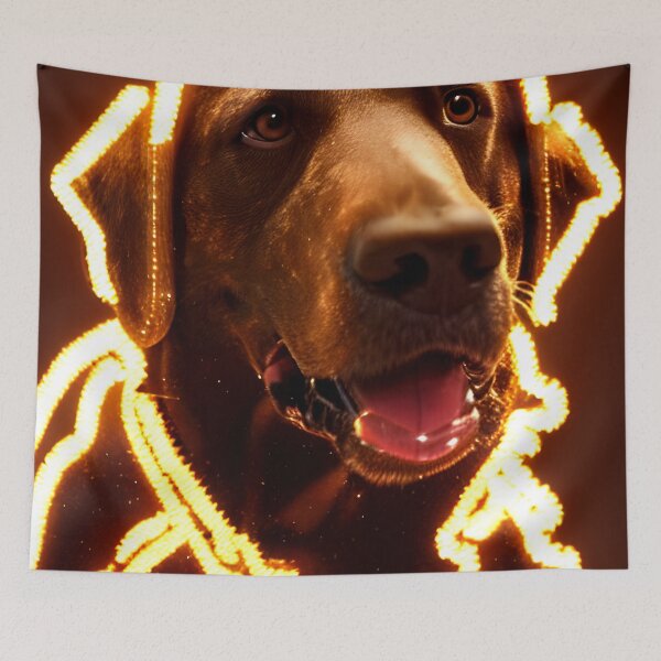 Item preview, dog made of shredded glass - neon light #5 designed and sold by supeart.