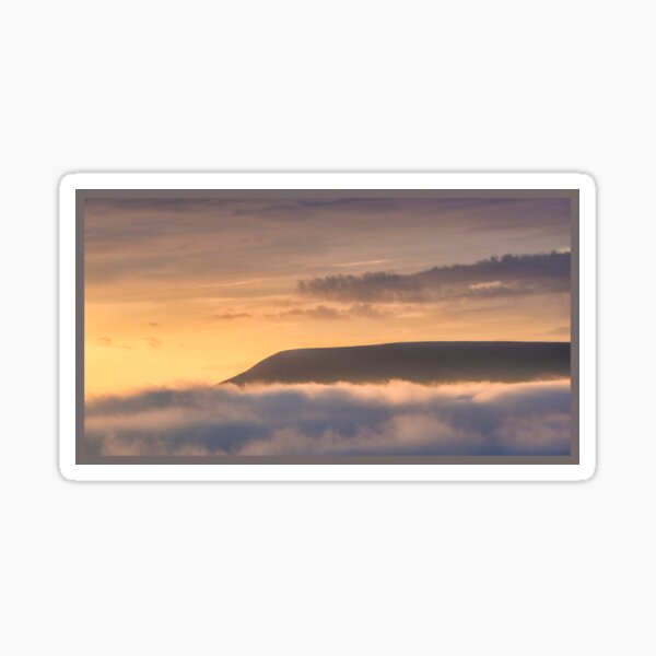 mist under pendle…. by Phil Darby Sticker