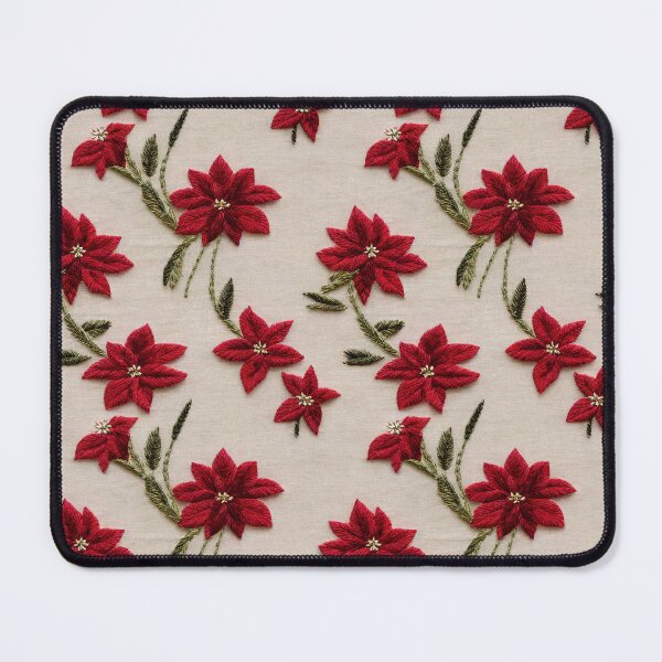 Item preview, Poinsettia Embroidered Flowers designed and sold by cardinalhill.