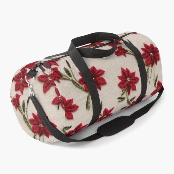 Item preview, Poinsettia Embroidered Flowers designed and sold by cardinalhill.