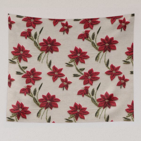 Item preview, Poinsettia Embroidered Flowers designed and sold by cardinalhill.