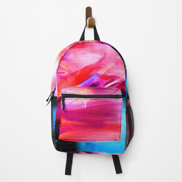 Item preview, thick dense paint pattern knife art - pink blue paint pattern #1 designed and sold by supeart.