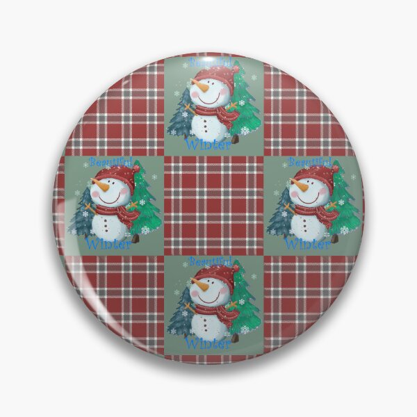 Item preview, Red Plaid Snowman Pattern - Beautiful Winter designed and sold by Jessi-Sketches.