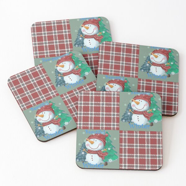 Item preview, Red Plaid Snowman Pattern - Beautiful Winter designed and sold by Jessi-Sketches.