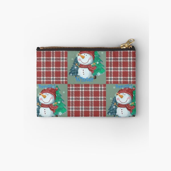 Item preview, Red Plaid Snowman Pattern - Beautiful Winter designed and sold by Jessi-Sketches.