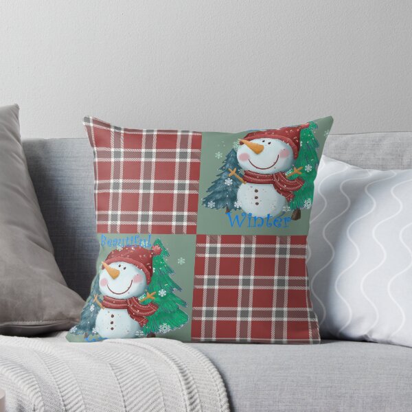Item preview, Red Plaid Snowman Pattern - Beautiful Winter designed and sold by Jessi-Sketches.