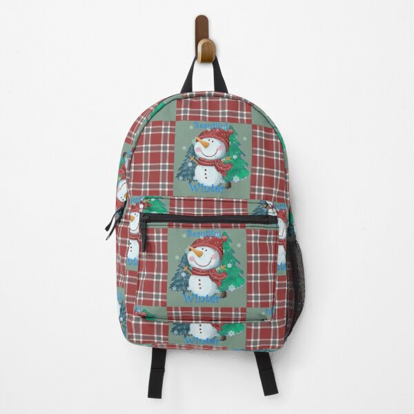 Item preview, Red Plaid Snowman Pattern - Beautiful Winter designed and sold by Jessi-Sketches.