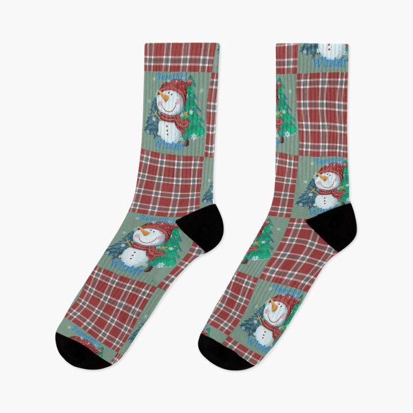 Item preview, Red Plaid Snowman Pattern - Beautiful Winter designed and sold by Jessi-Sketches.