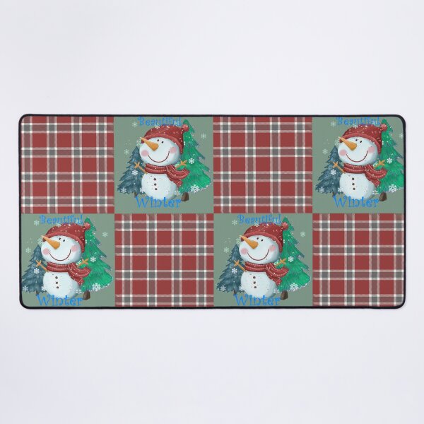 Item preview, Red Plaid Snowman Pattern - Beautiful Winter designed and sold by Jessi-Sketches.