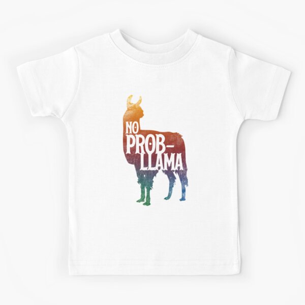 No Prob-llama Fynny Llama, Love LLamas Kids T-Shirt