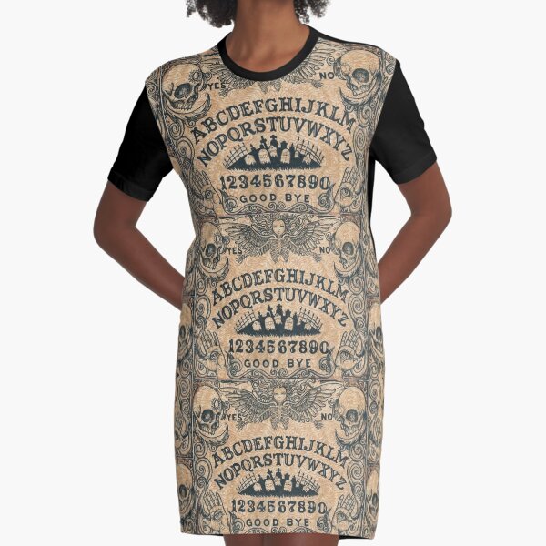 Angel of Death Witch Board Graphic T-Shirt Dress